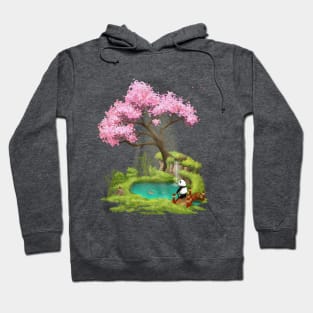 Panda in zen garden Hoodie